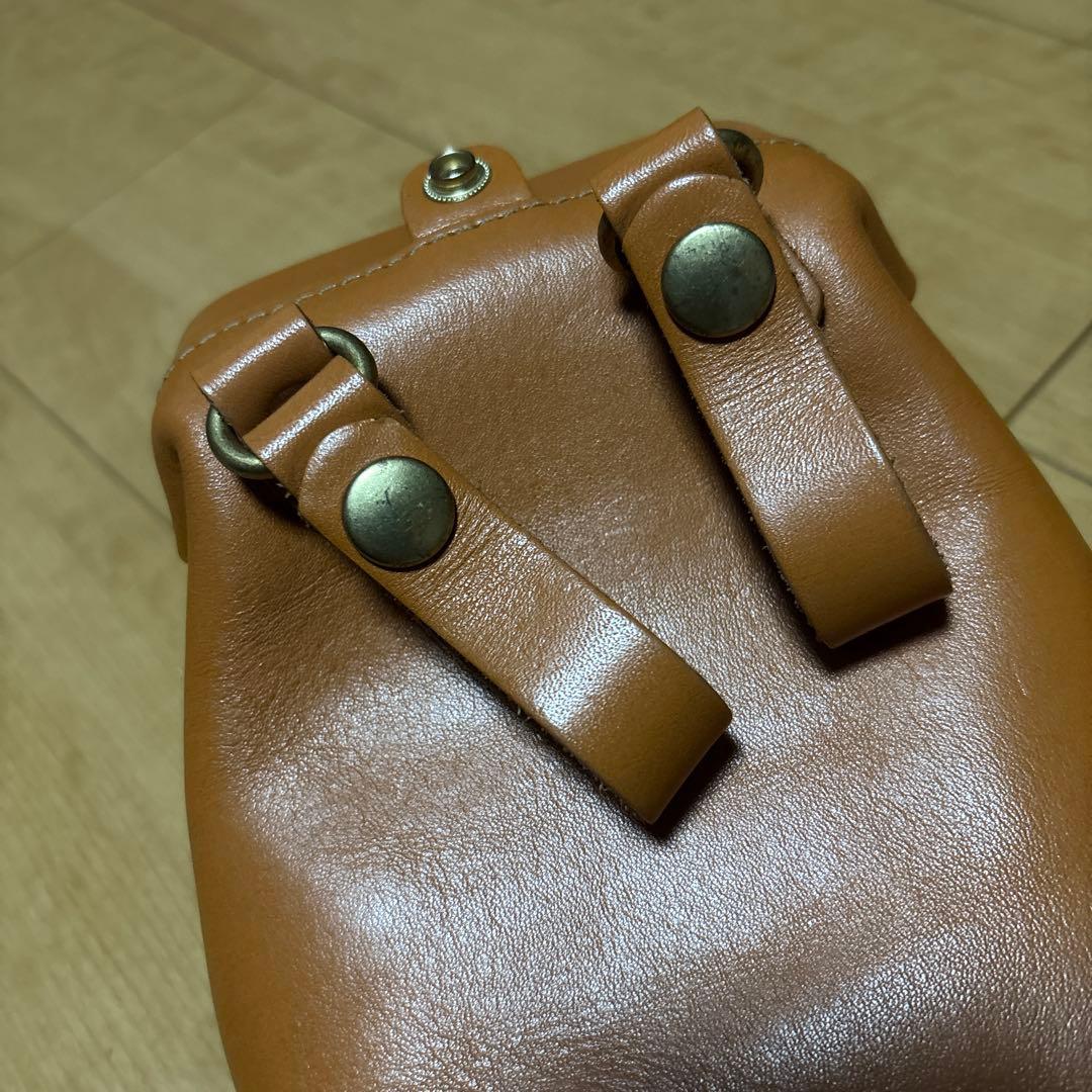 ポルコロッソ　ベルトポーチ　キャメル