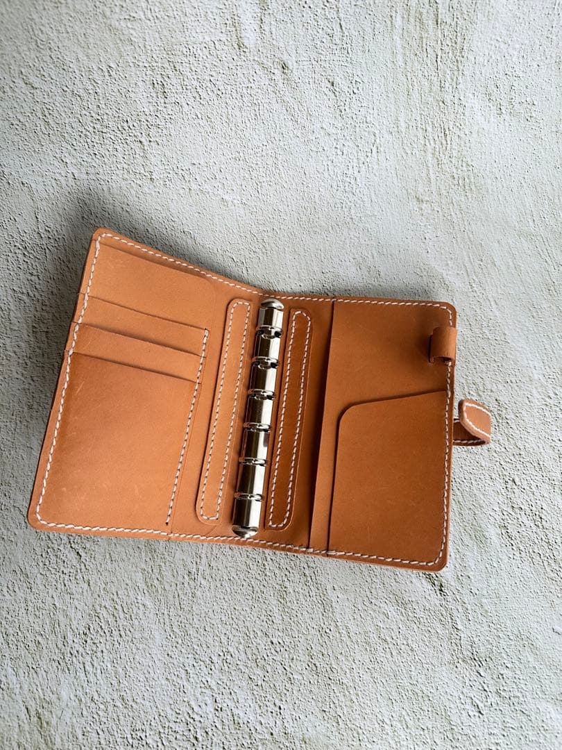 ミニ6サイズシステム手帳ハンドメイド手縫いシール手帳にも❤️