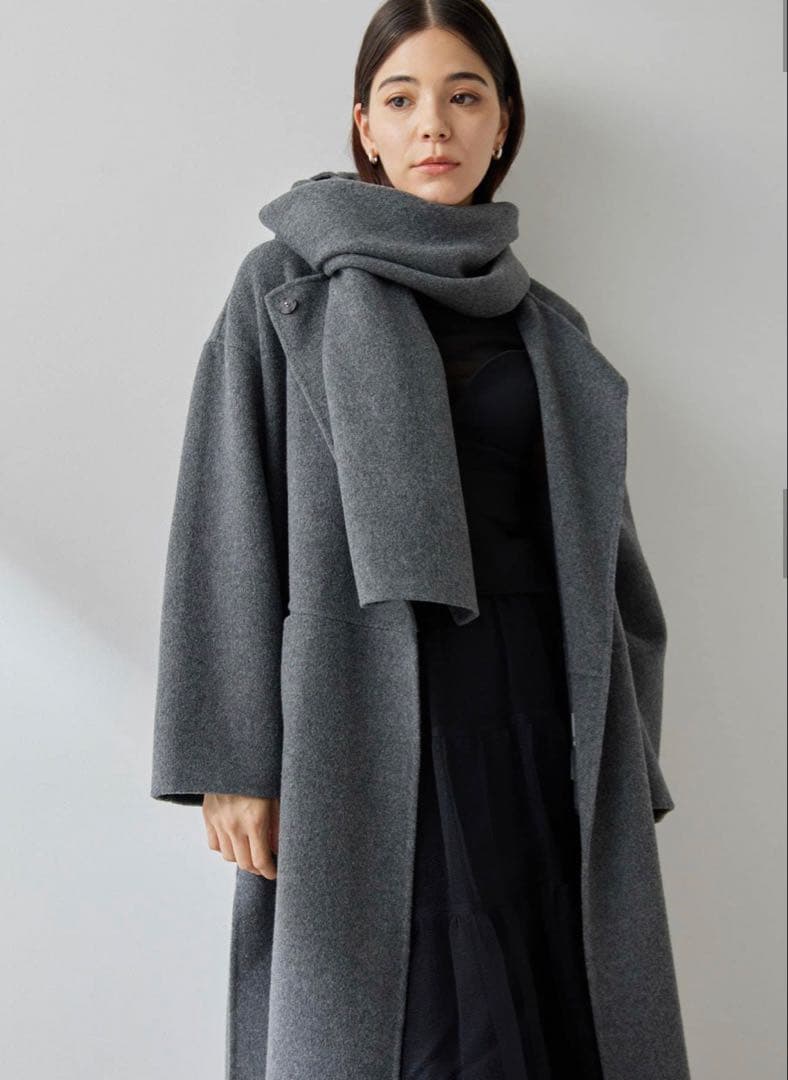 じゃばらのど飴　ウィムガゼット　ストール付きリバーコート