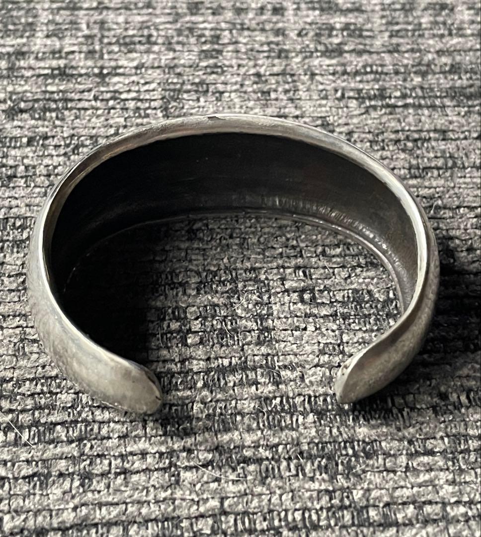 出品10/3まで シルバー925バングル フローラルクロス