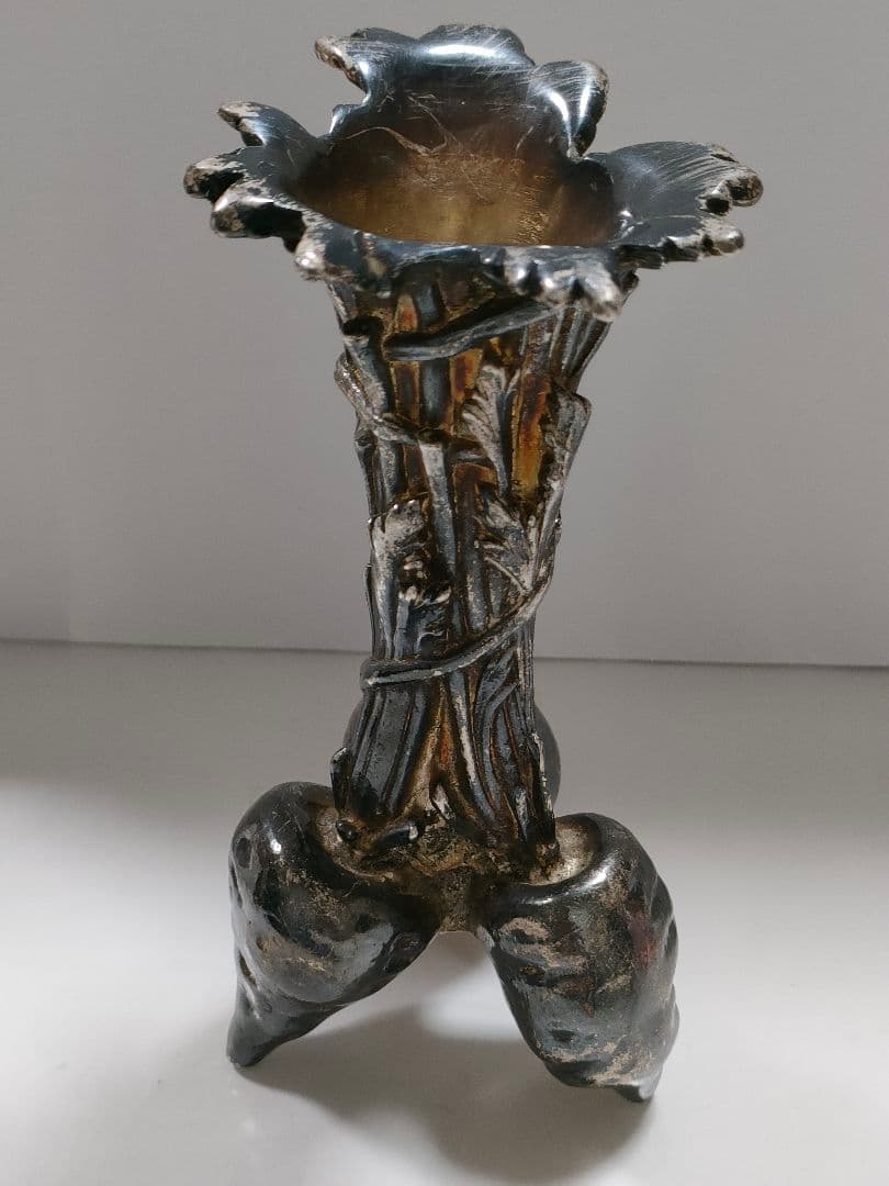 ●5022#0116　クリストフル/ミュージアム シリーズ 一輪挿し　3本人参