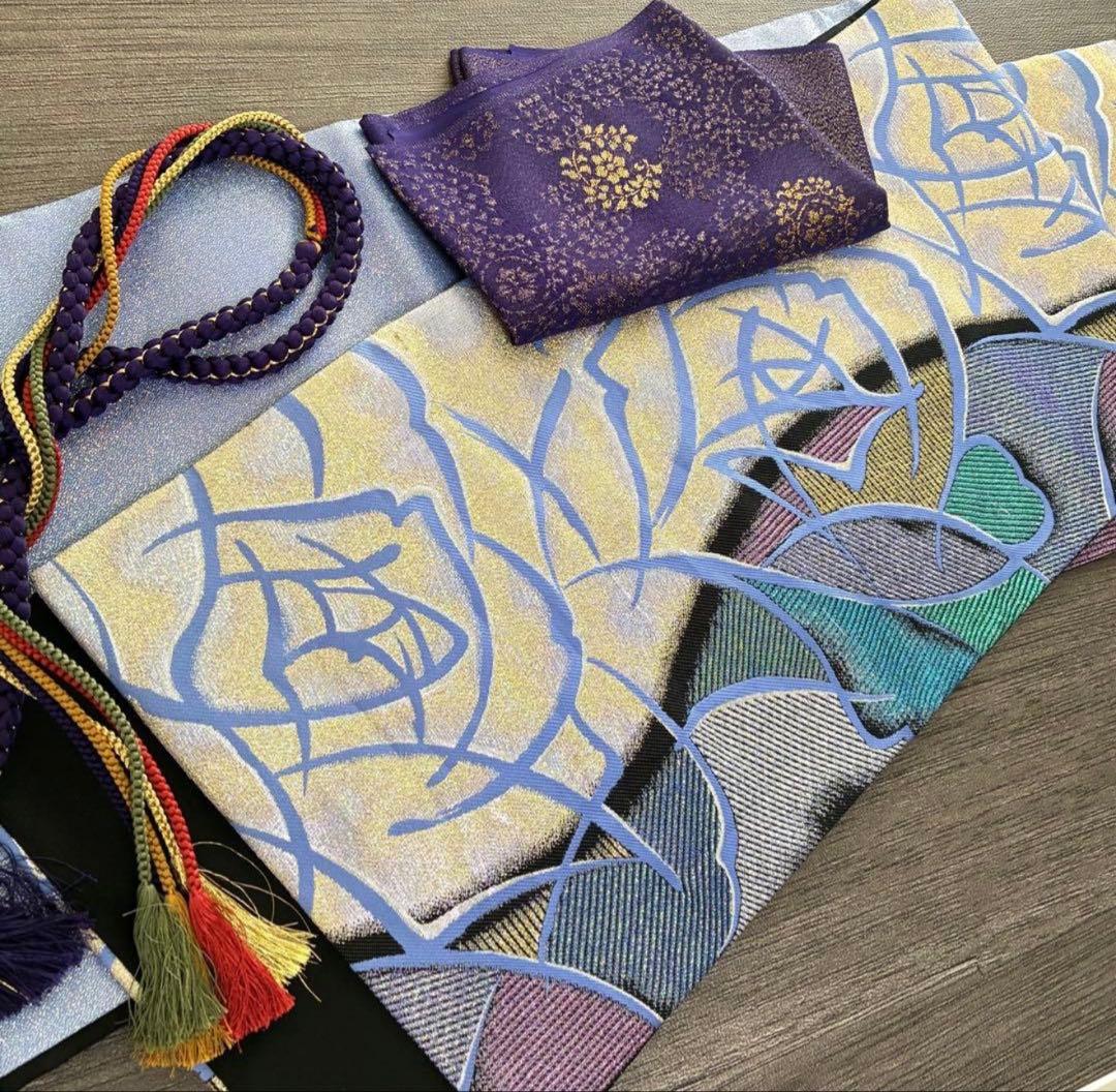 【成人式 振袖 フルセット】正絹 孔雀 秋山庄太郎デザイン