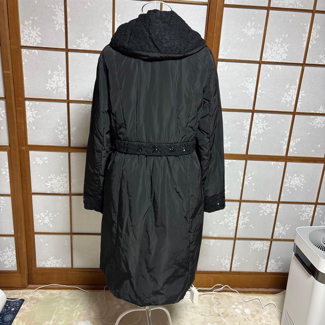 SUPER BEAUTY レース ビジュー ダウンコート