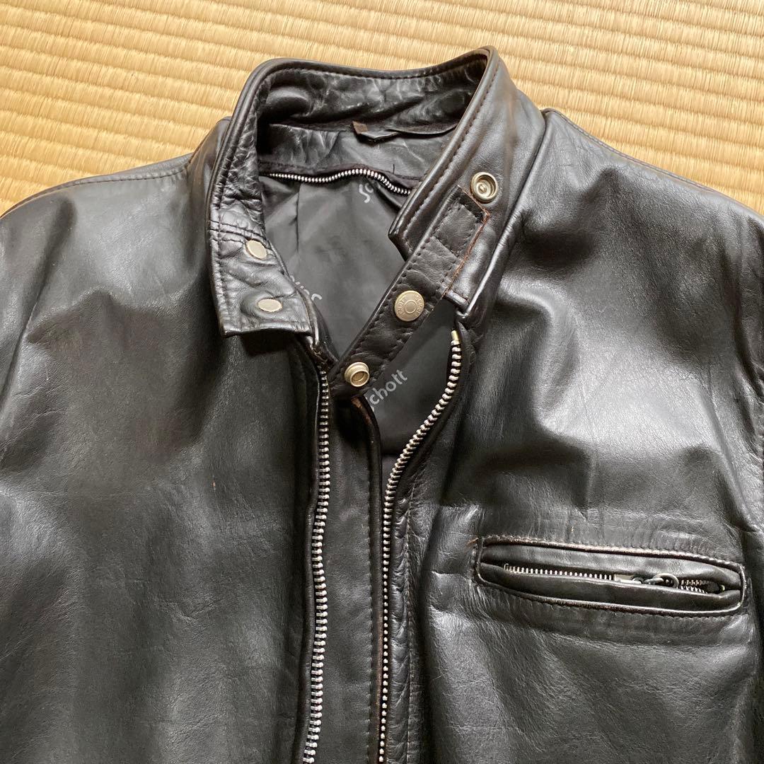 Schott 641シングルライダースジャケット サイズ34