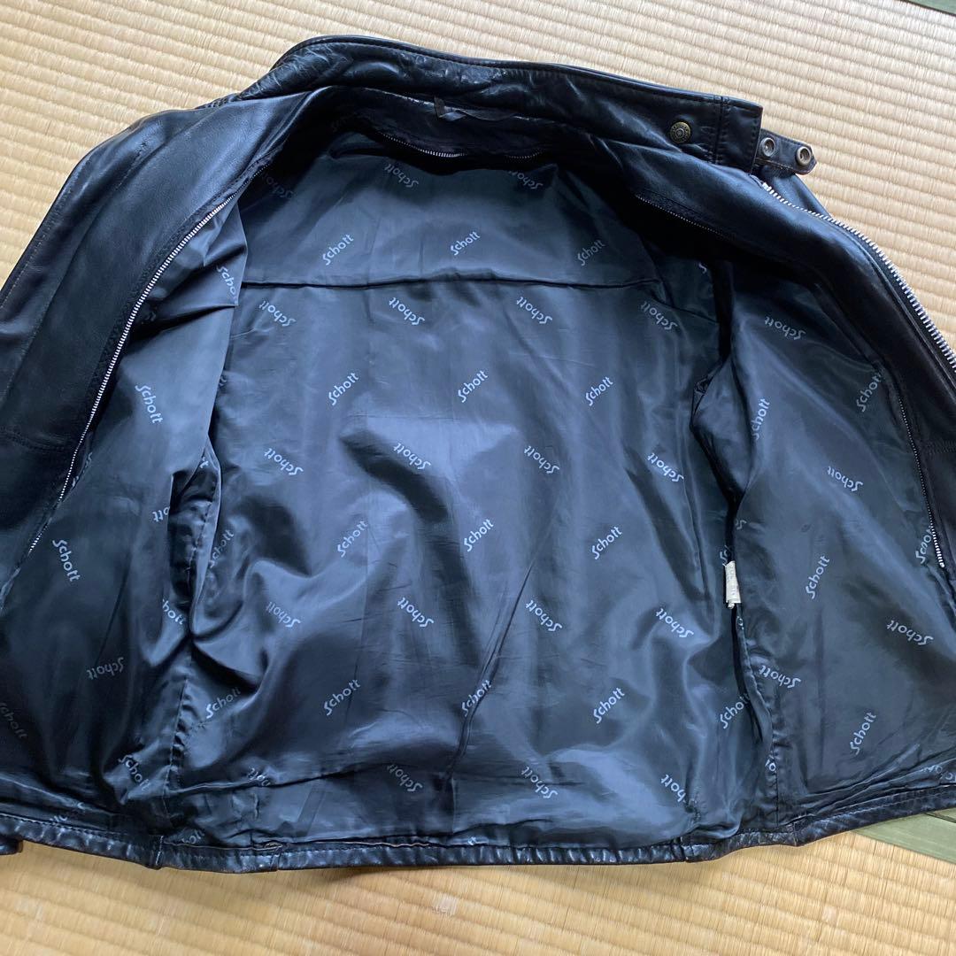 Schott 641シングルライダースジャケット サイズ34
