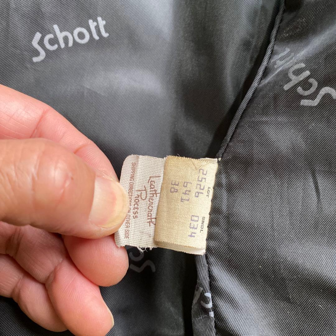 Schott 641シングルライダースジャケット サイズ34