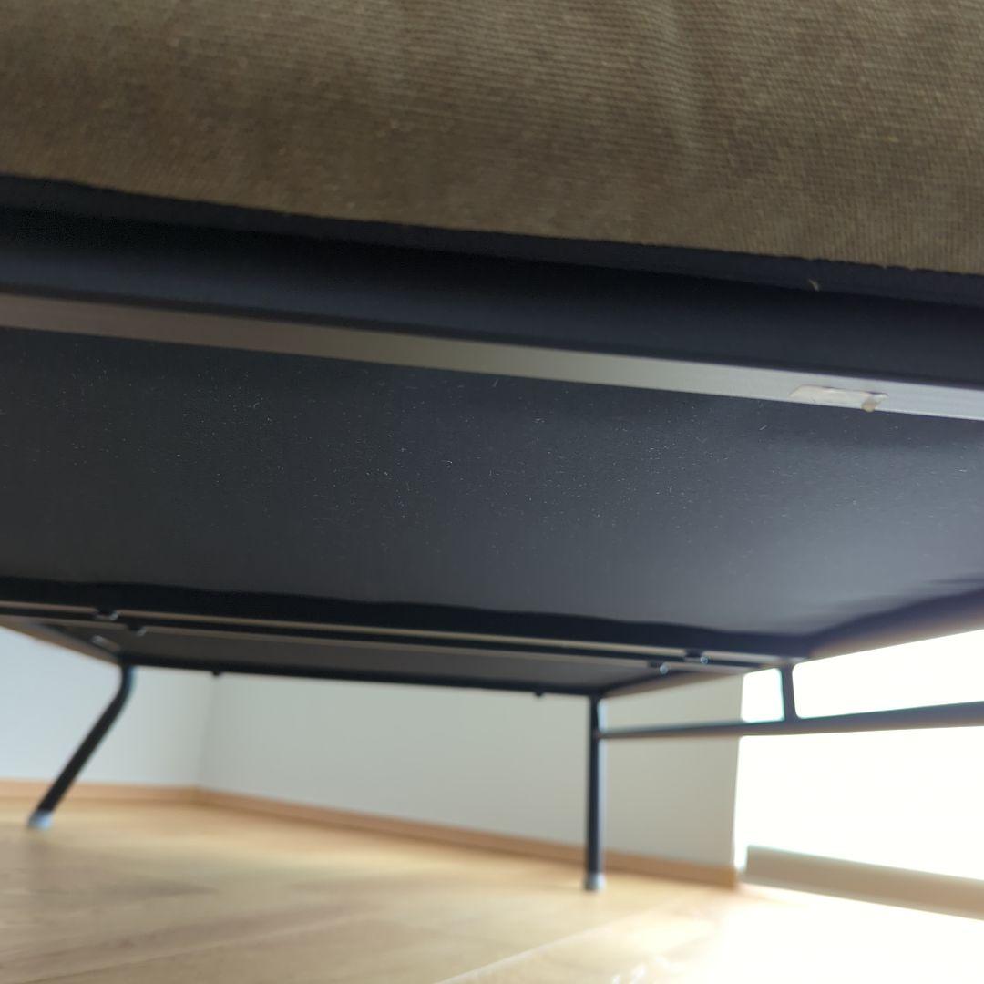 2人掛けソファ モスグリーン ブエノ S099-2P 肘あり カーキ アイアン