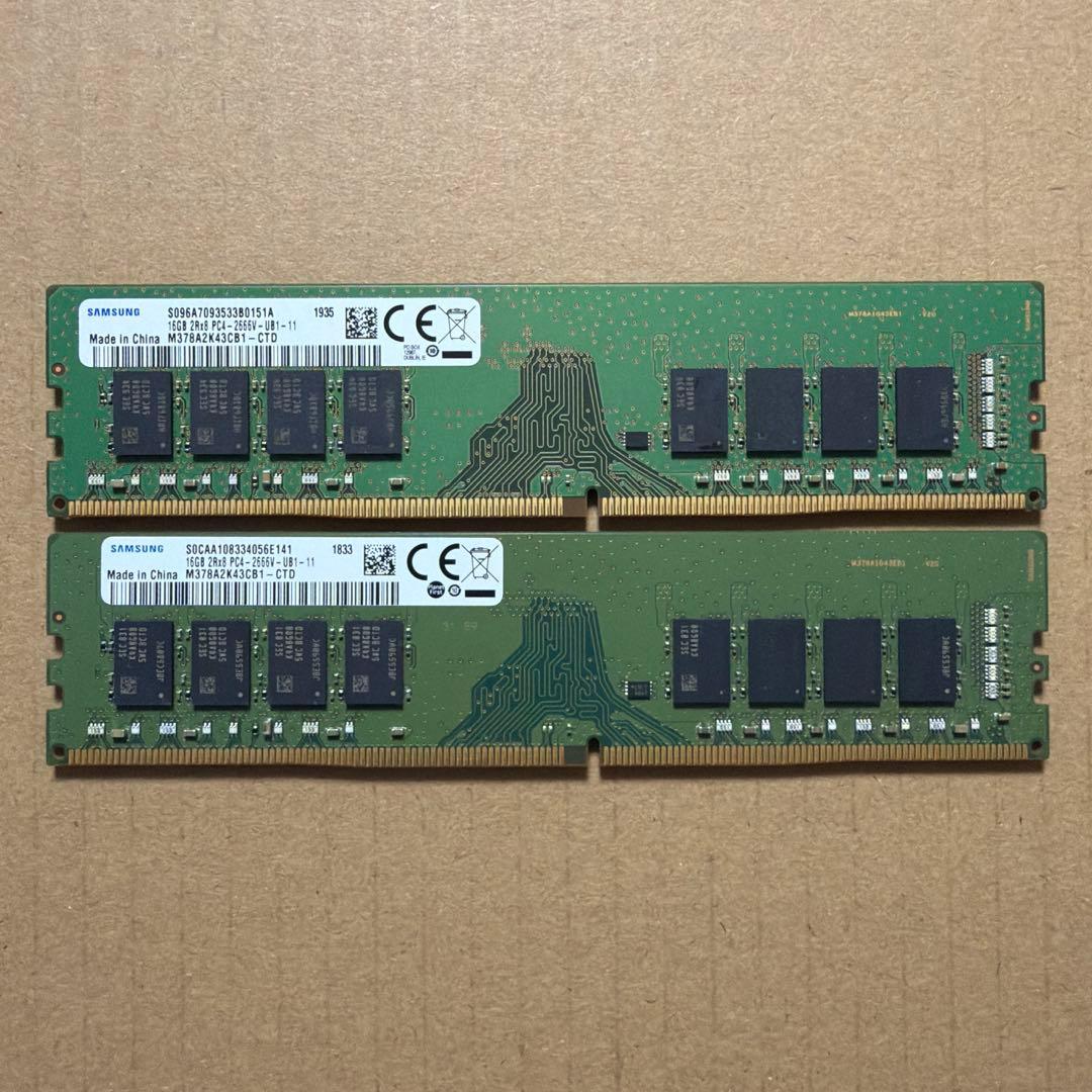 [07] デスクトップ PC メモリ16GBx2(32GB) DDR4 2666
