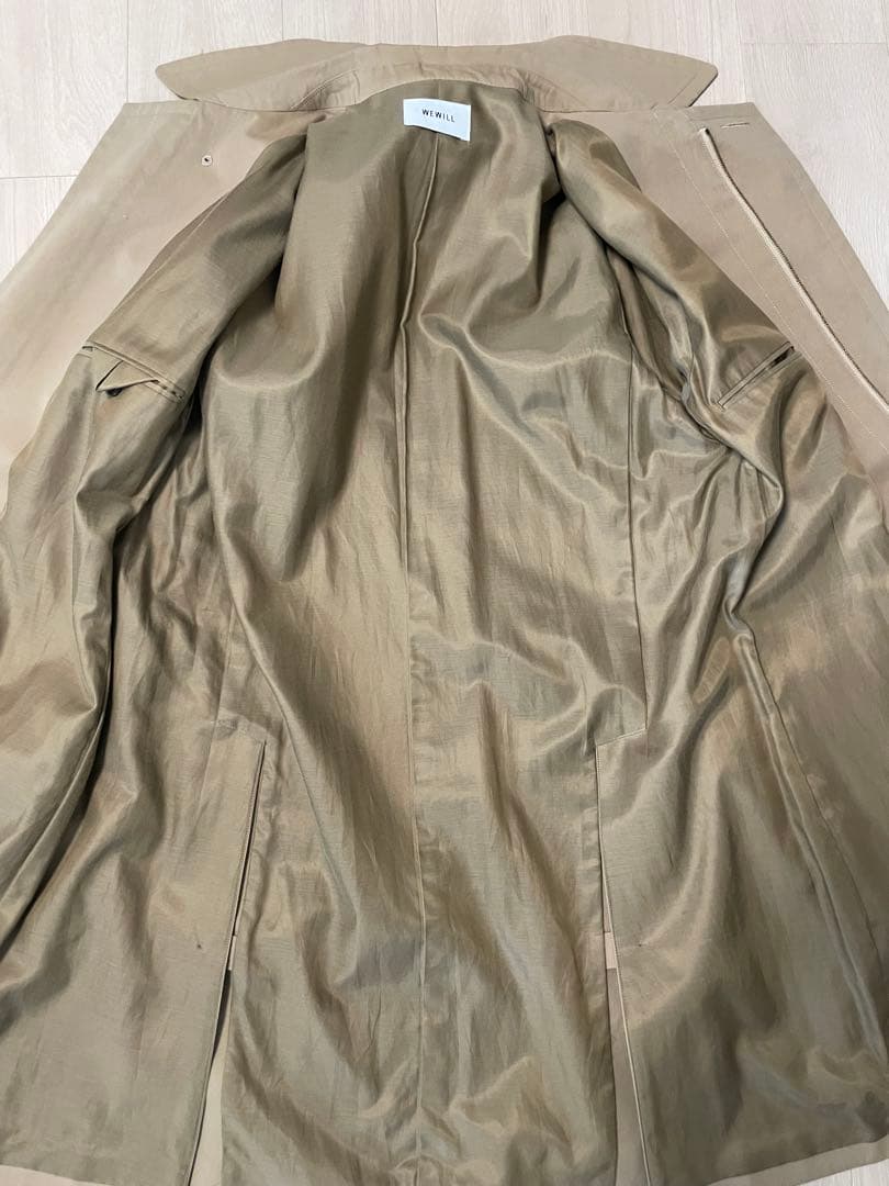 K*様 【美品】WEWILLウィーウィル ステンカラーコート ベージュ 2