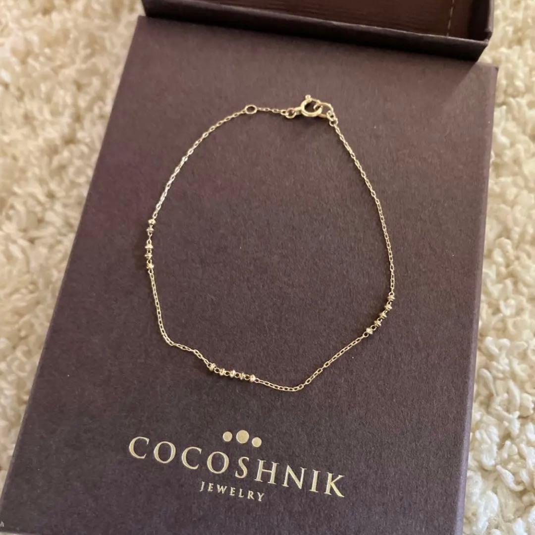 cocoshnik Ptカットビーズ ブレスレット プラチナ