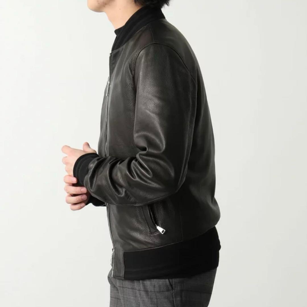 未使用TAGLIATORE タリアトーレ /定価18万 羊革 48 M〜L黒