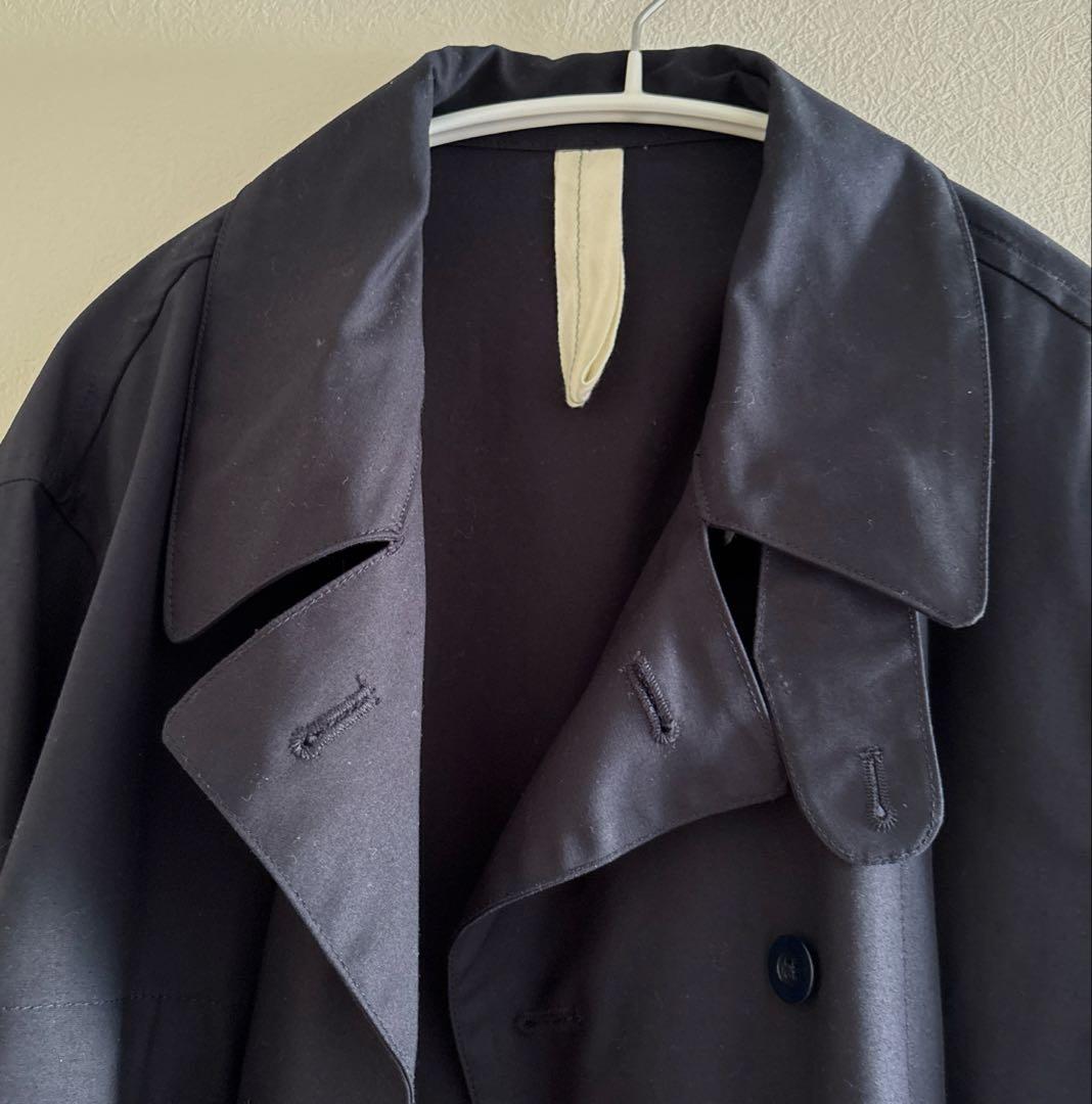 美品　マスノウデザイン　ロングコート　ネイビーサイズ2 ユニセックス