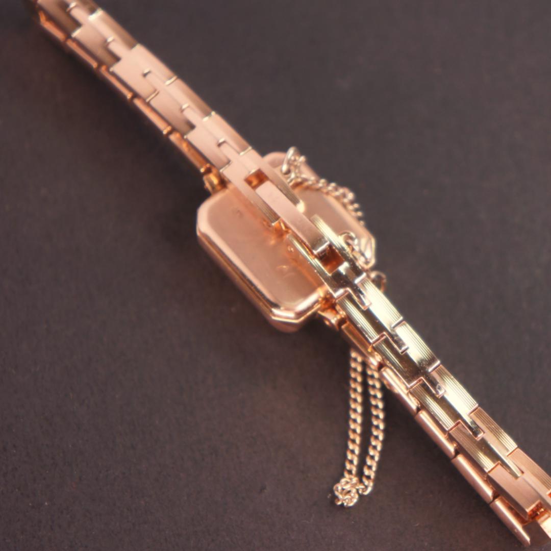 【稼働美品】agete ピンクゴールド　2Pダイヤ silver刻印