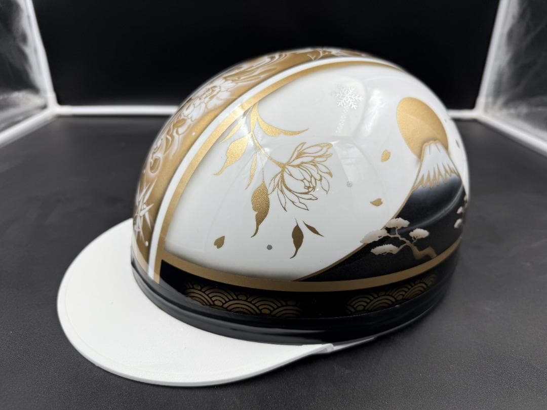 コルク半　カスタム　三つボタン　 富士日章　 白黒金　 桜吹雪 花柄 高級クリヤ