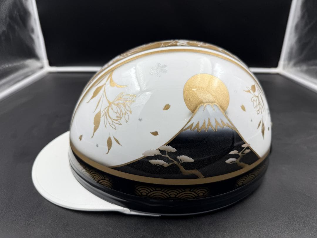 コルク半　カスタム　三つボタン　 富士日章　 白黒金　 桜吹雪 花柄 高級クリヤ