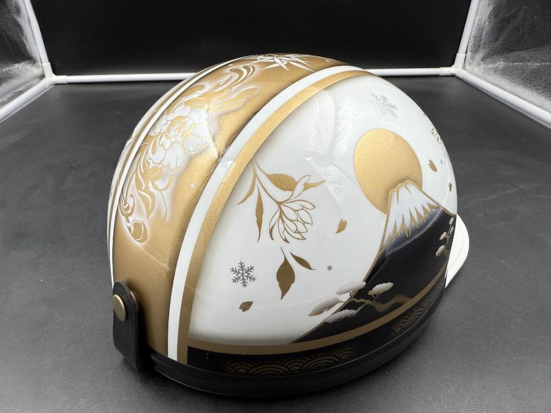 コルク半　カスタム　三つボタン　 富士日章　 白黒金　 桜吹雪 花柄 高級クリヤ