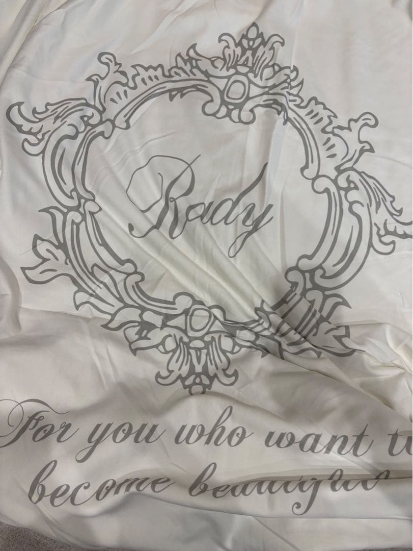 Rady 掛け布団カバー　ダブルサイズ　 ホワイト グレー　枕カバー２点　裏起毛