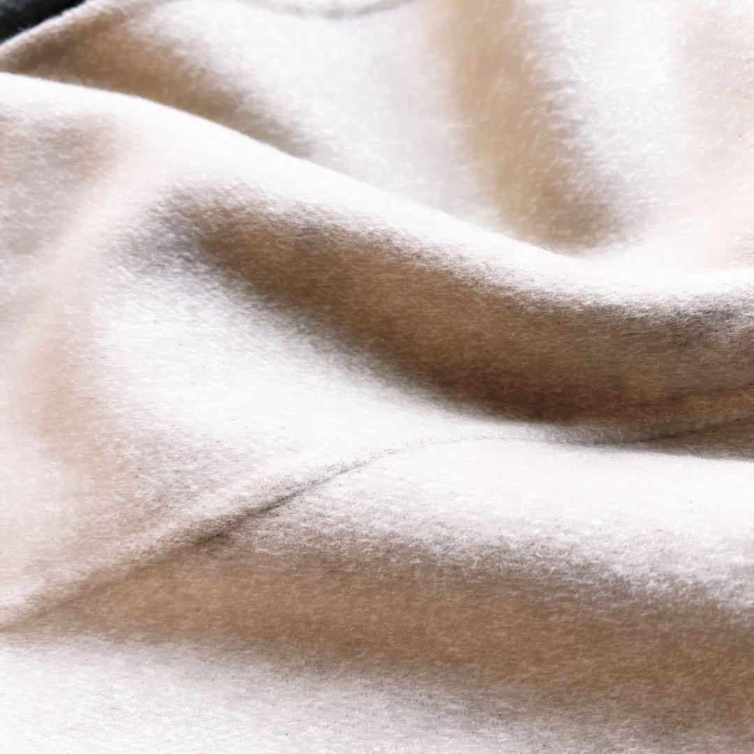 極美品　foxyフォクシー　カシミヤ　エトープ　ベージュ　ダブルフェイス　コート