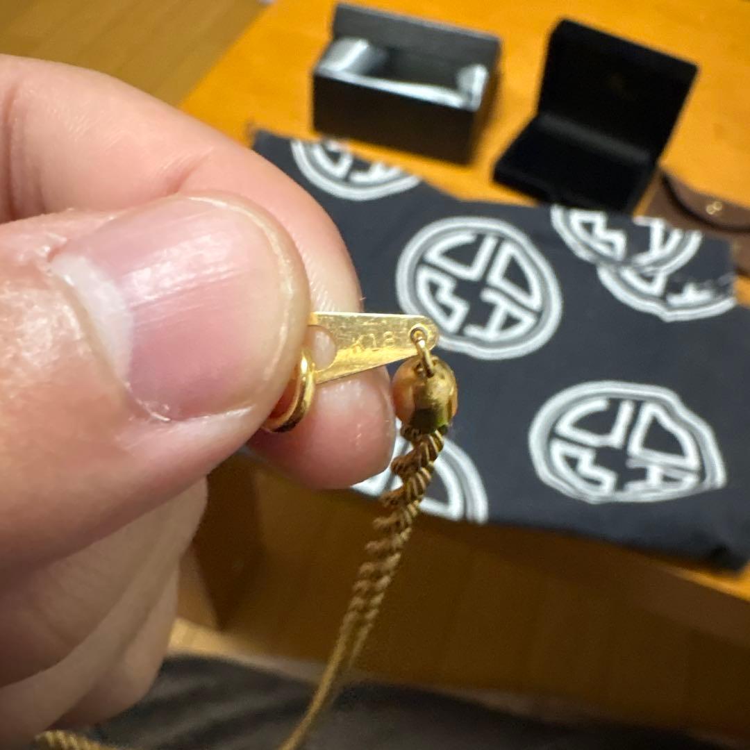 18金 K18 ロープチェーンネックレス