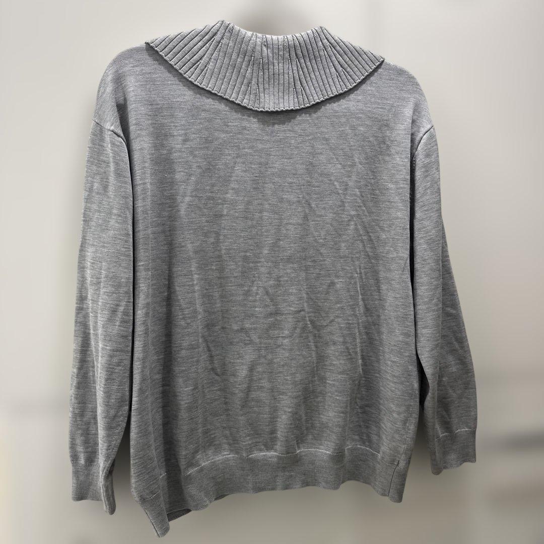 Drawer グレー リブ襟セーター　新作新品
