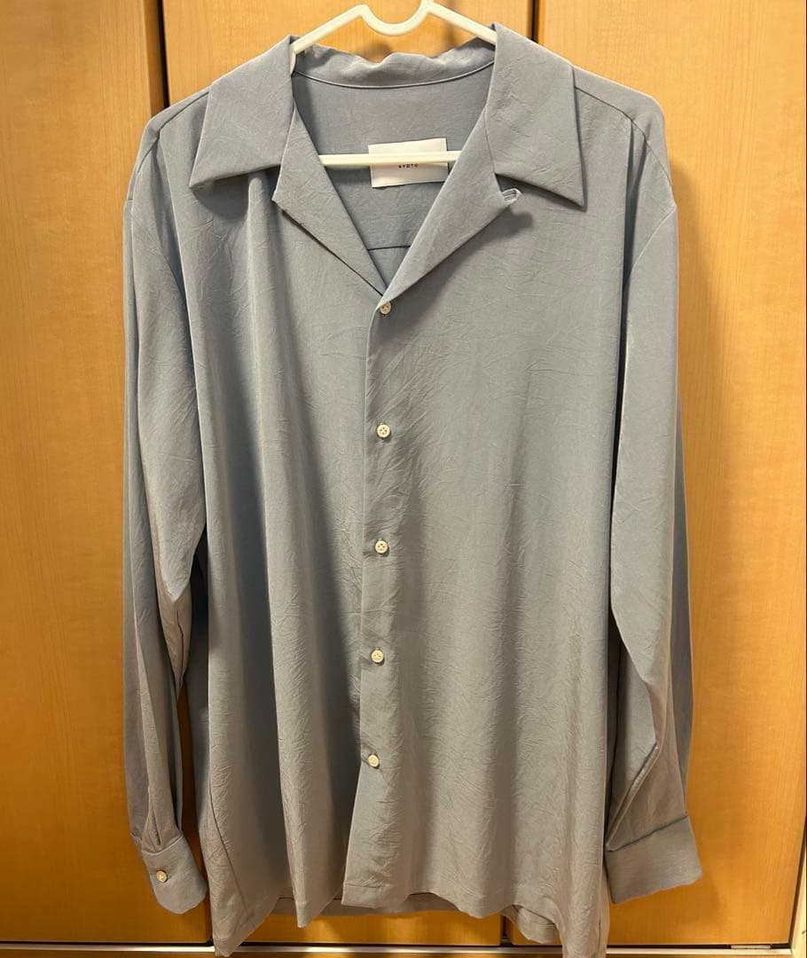 RAINMAKER KYOTO ライトブルー　オープンカラーシャツ　サイズ4