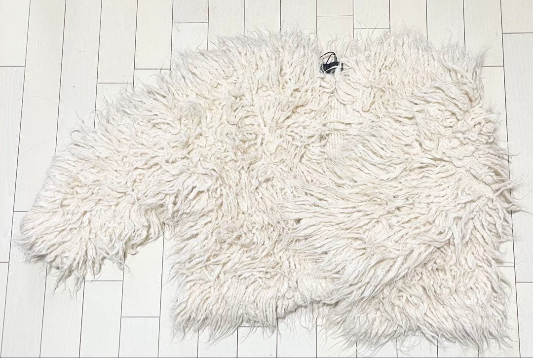 ZARA ブラッシュドフリンジニットジャケット M 新品