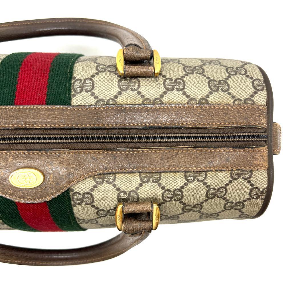 【極美品】グッチ ミニボストンバッグ GG シェリーライン