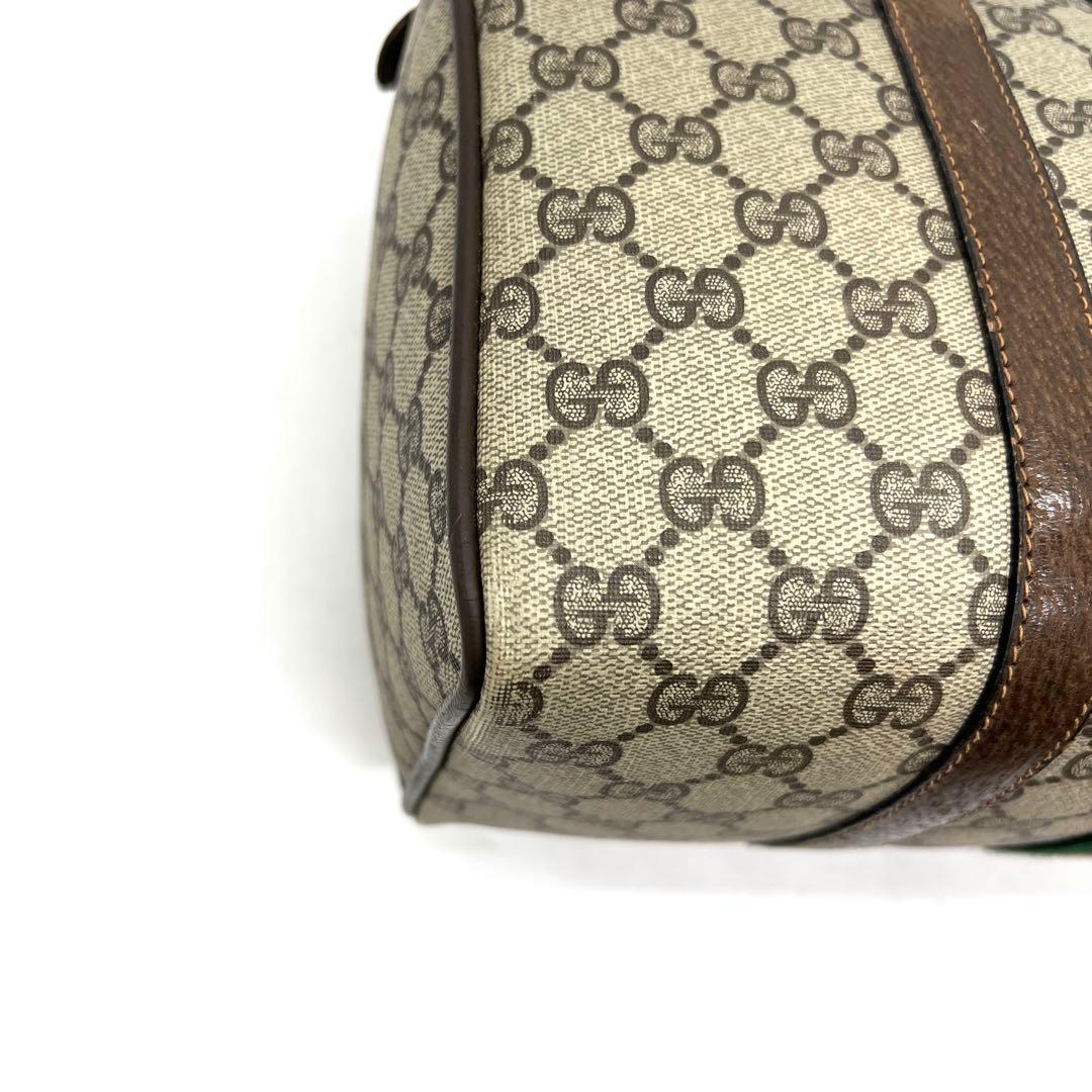 【極美品】グッチ ミニボストンバッグ GG シェリーライン