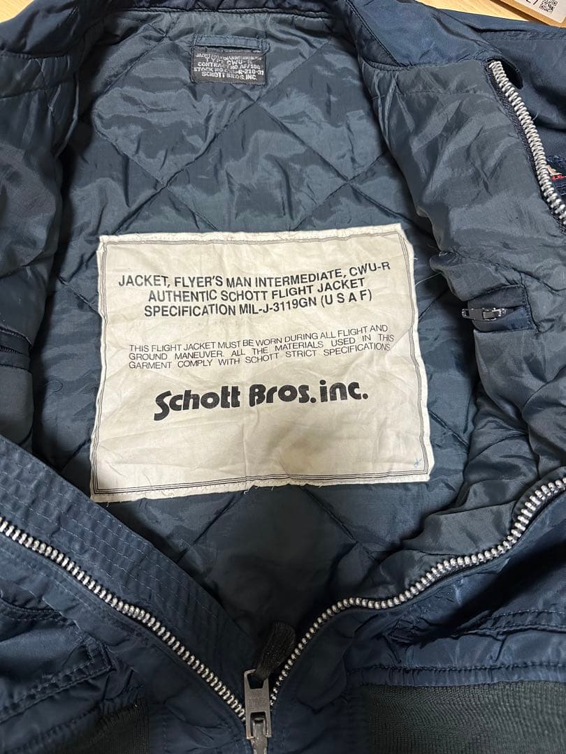 90s Schott ネイビー フライトジャケット TYPE CWU-R