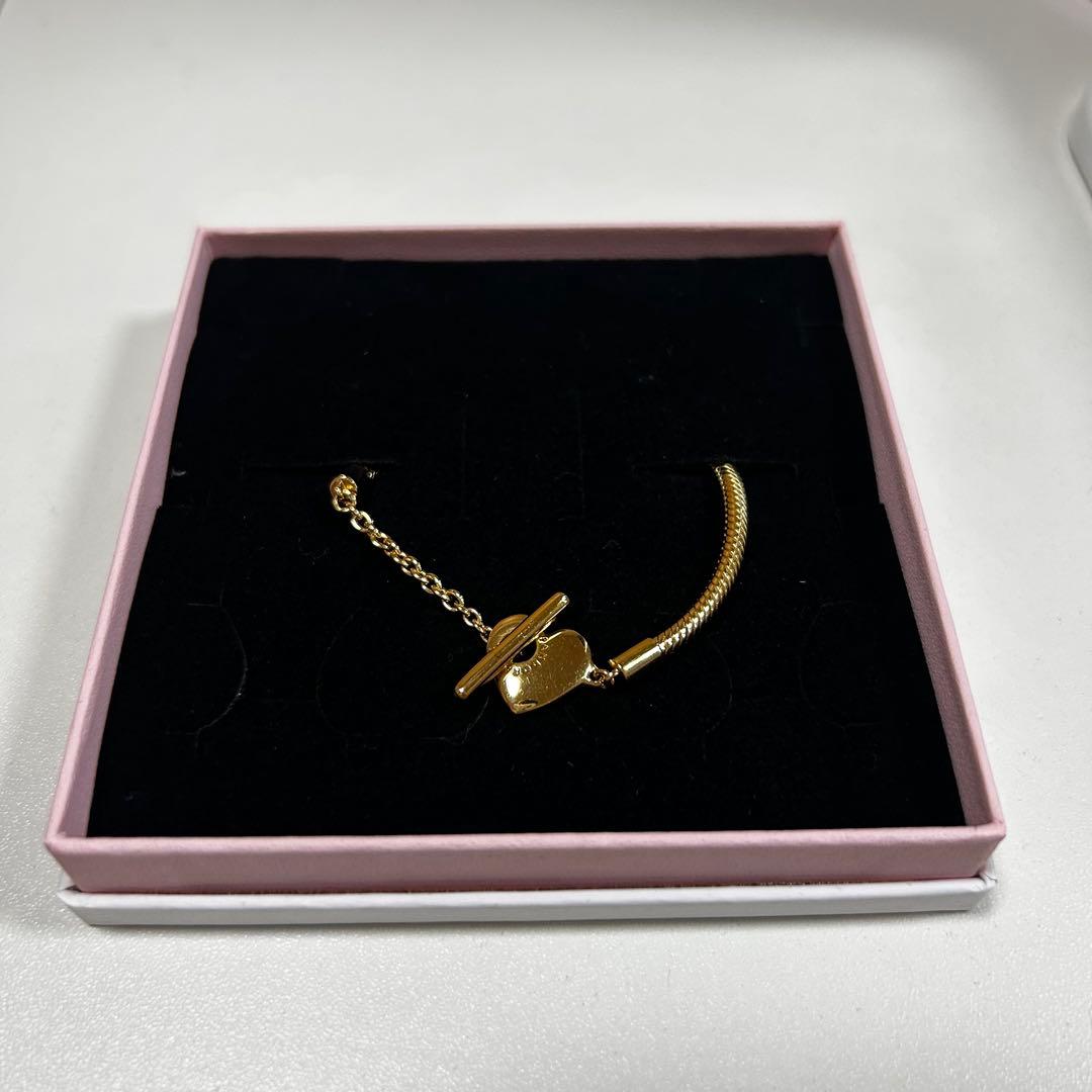 【えび】PANDORA 金色メッキ スネークチェーンブレスレット