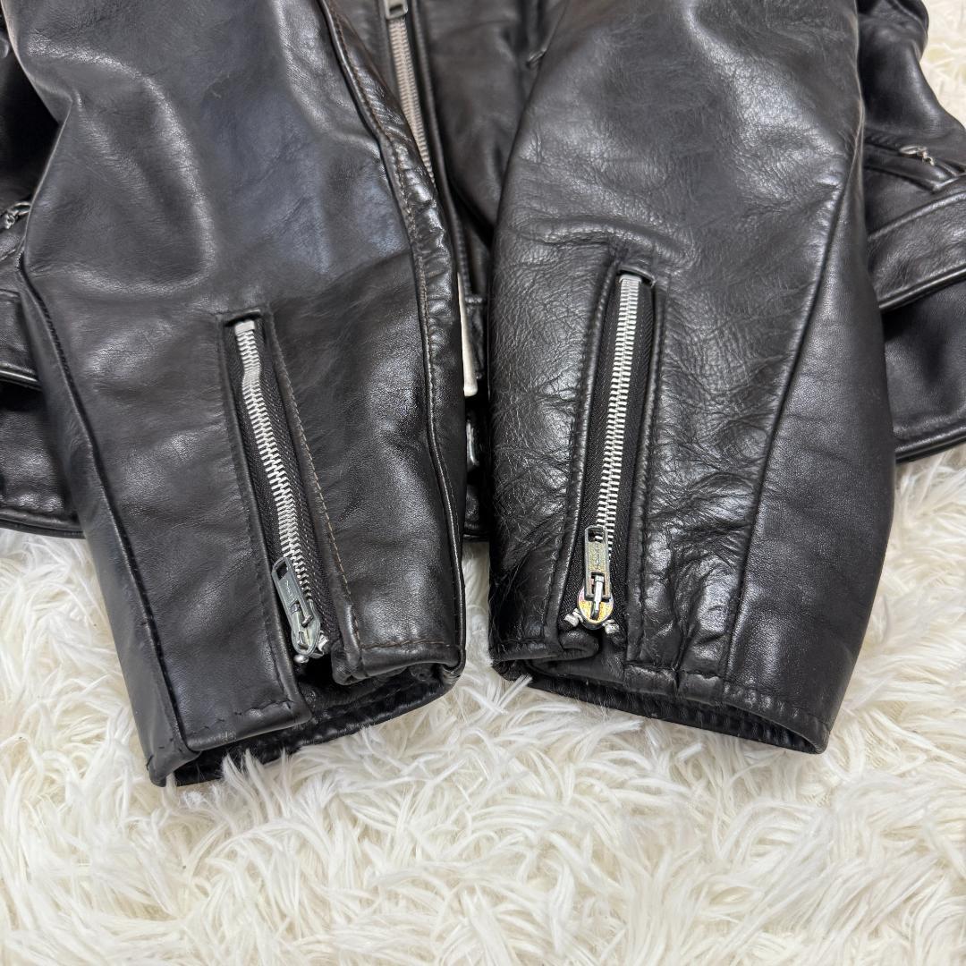 名作✨米国製40✨Schott ダブル ライダースジャケット 618 黒 XL