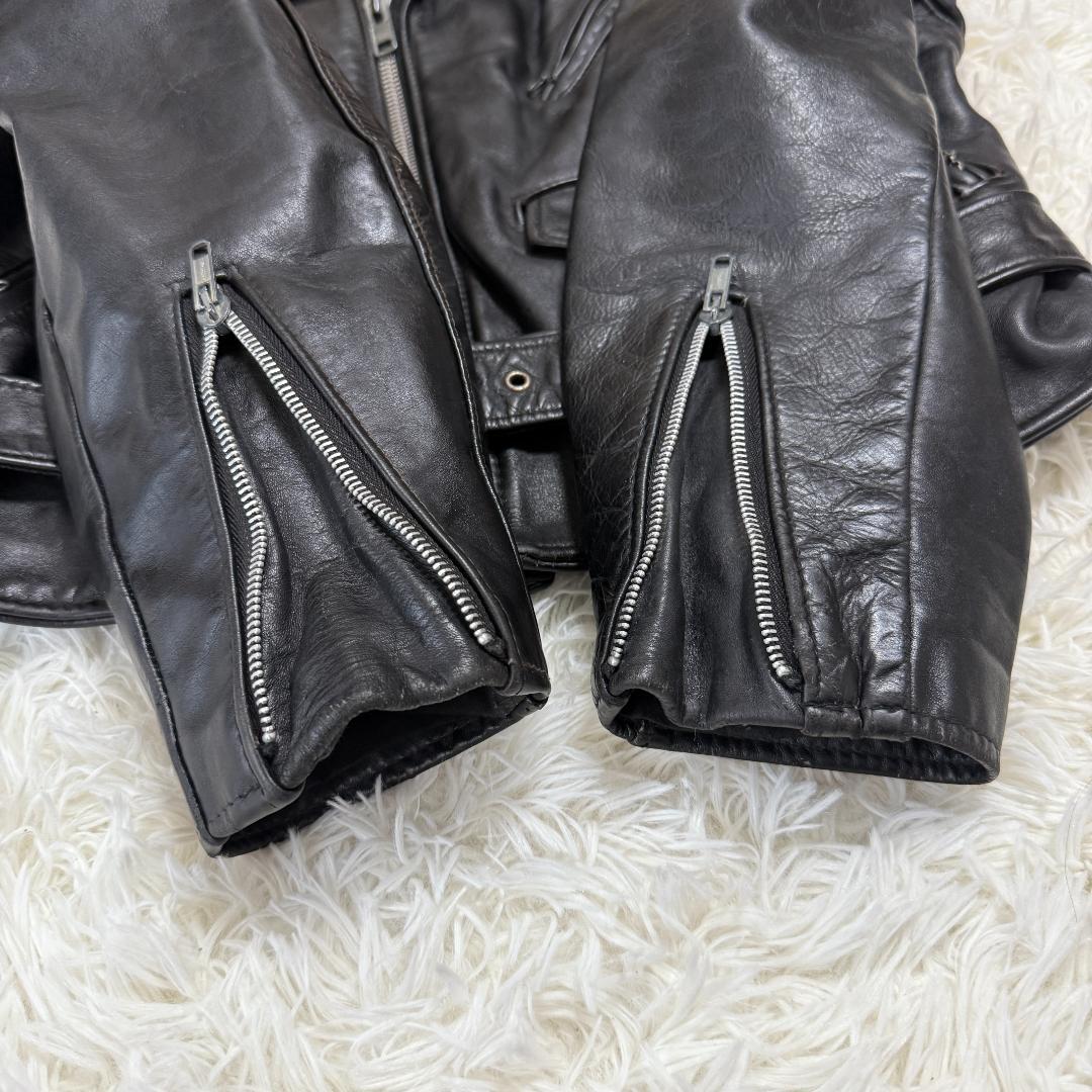 名作✨米国製40✨Schott ダブル ライダースジャケット 618 黒 XL
