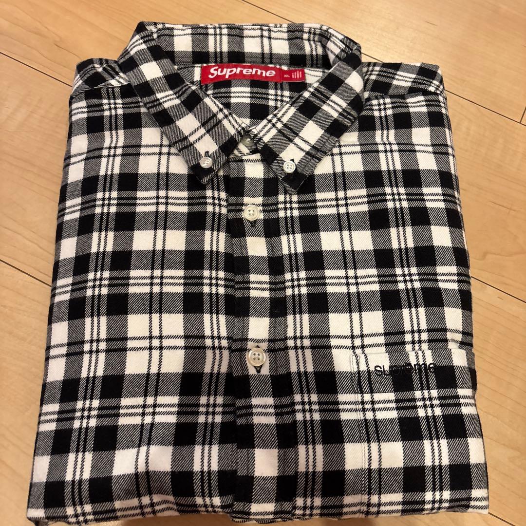 @*@様 XL Supreme Plaid Flannel Shirt \"Bla