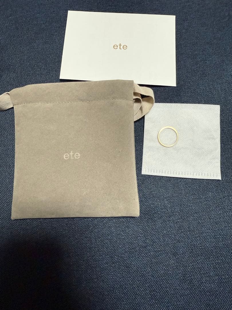 ete クレール　スタッズカットリング　15号　K18