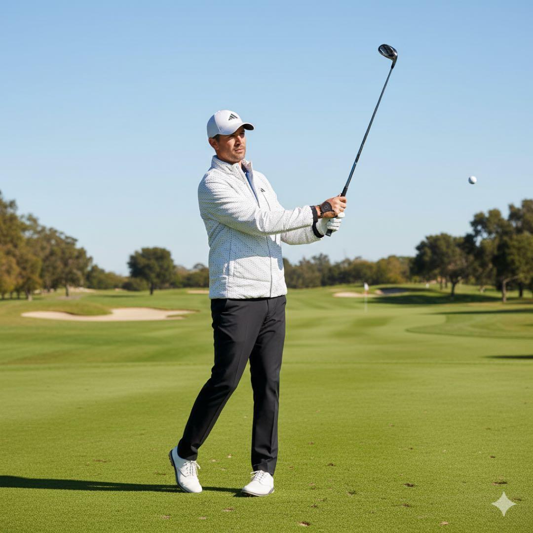 【新品タグ付】アディダスゴルフ 中綿 撥水 フルジップジャケット Lサイズ