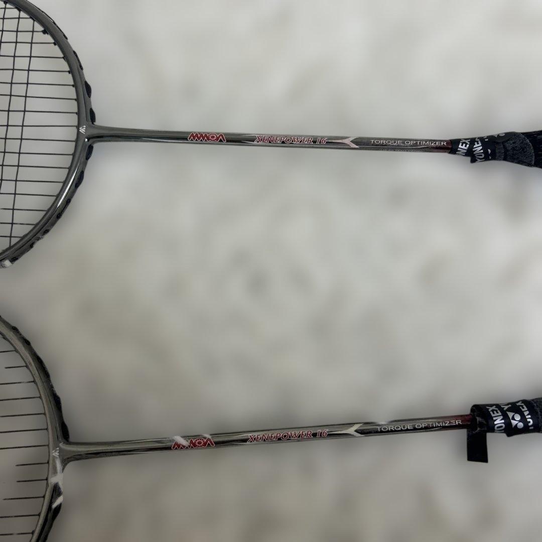【2本セット】MMOA XENEPOWER16 バドミントンラケット シルバー