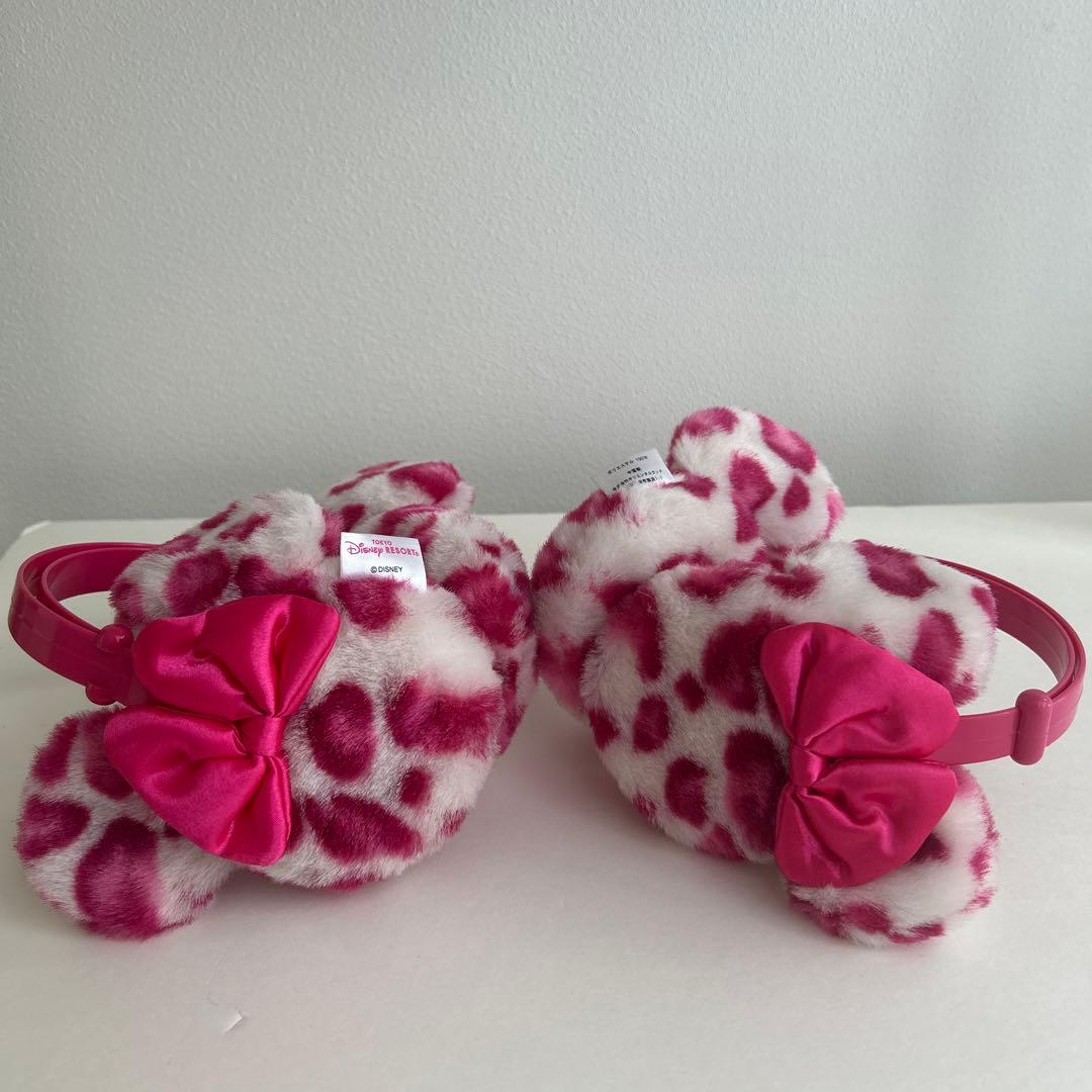 ディズニー ミニーマウス レオパード柄 耳あて 2つセット