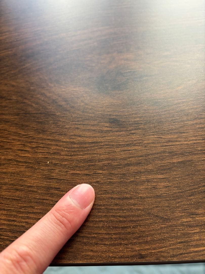 リコメン堂　昇降式テーブル　ダークブラウン 折りたたみ式　90×60 引取り限定