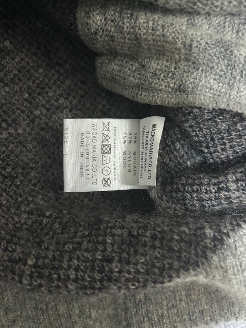 トップス WACKO MARIA 24fw MOHAIR CARDIGAN L
