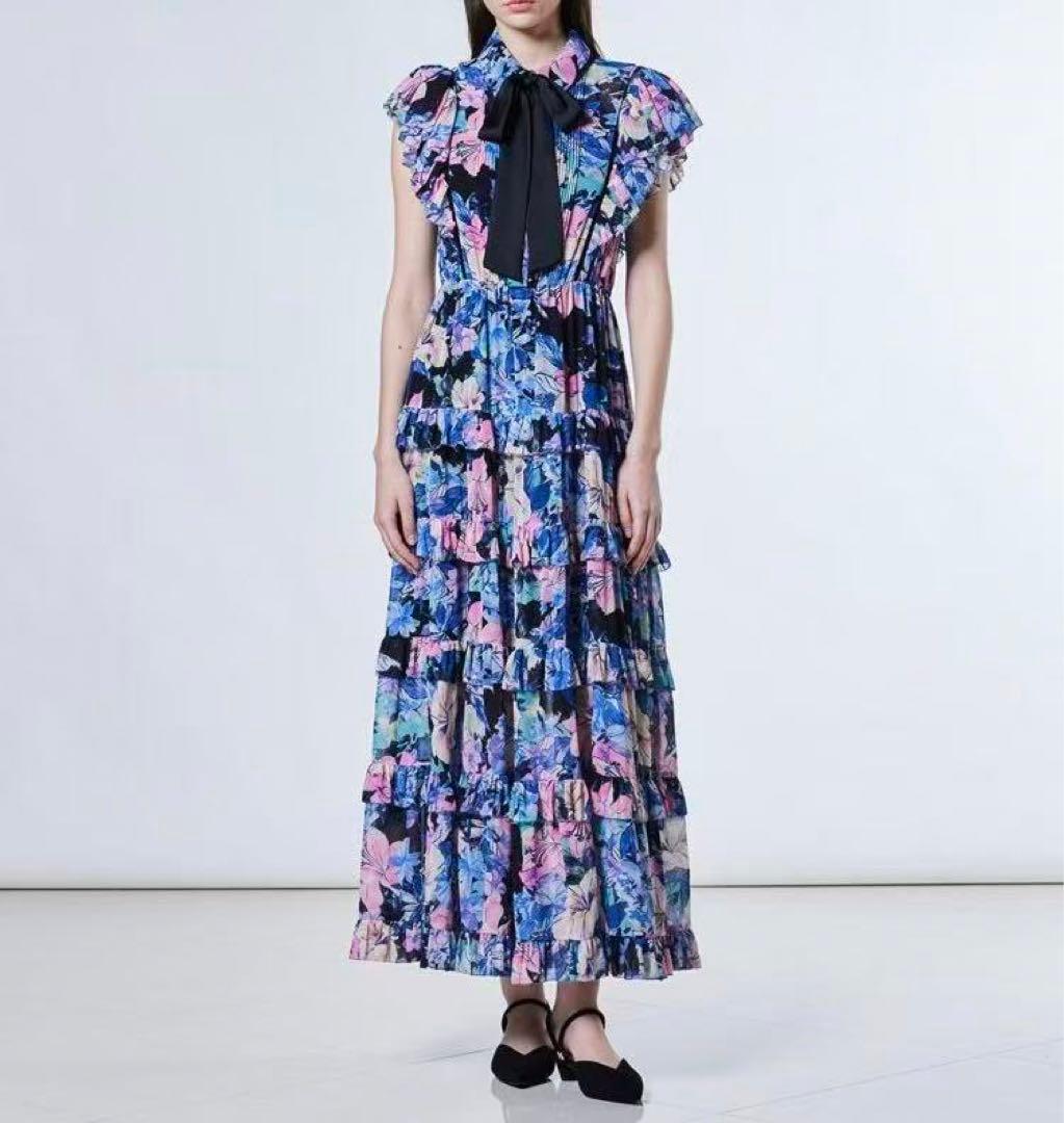 Sov./ シフォンティアードロングワンピース