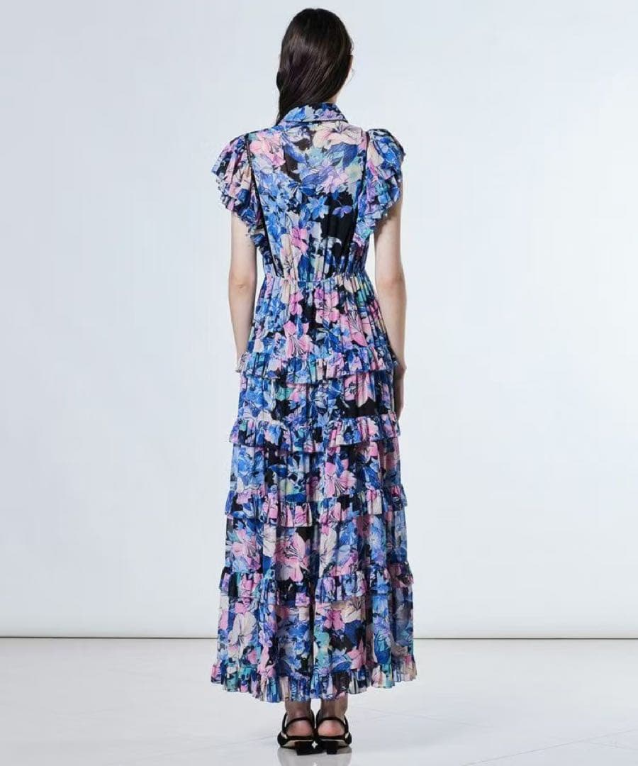 Sov./ シフォンティアードロングワンピース