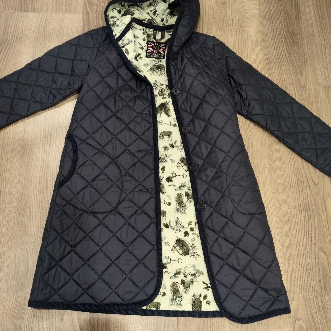 LAVENHAM ネイビー キルティングコート 38