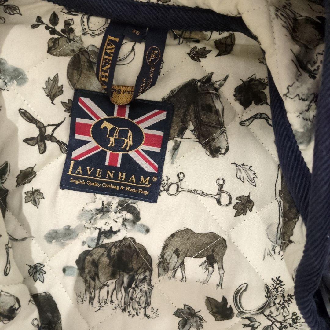 LAVENHAM ネイビー キルティングコート 38