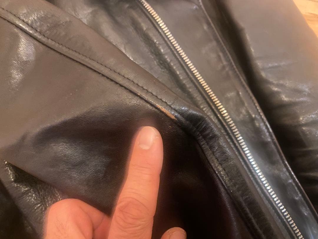 Schott 613SJH サイズ42【裏地張替えカスタム】初期　馬　新喜皮革