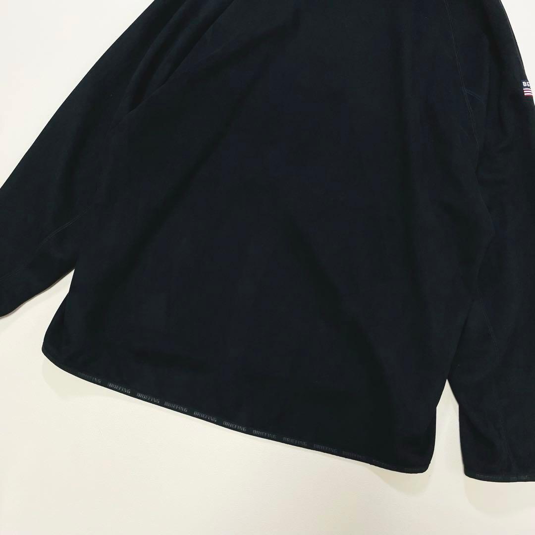 6511【美品】ブリーフィング　プルオーバーパーカー　スウェード調　23年　黒