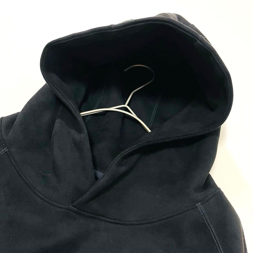 6511【美品】ブリーフィング　プルオーバーパーカー　スウェード調　23年　黒