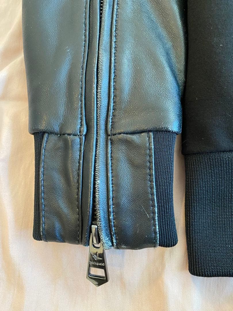 古*堂様 1piu1uguale3 レザー切替 スウェットパーカーセットアップ