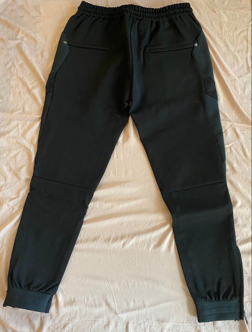 古*堂様 1piu1uguale3 レザー切替 スウェットパーカーセットアップ