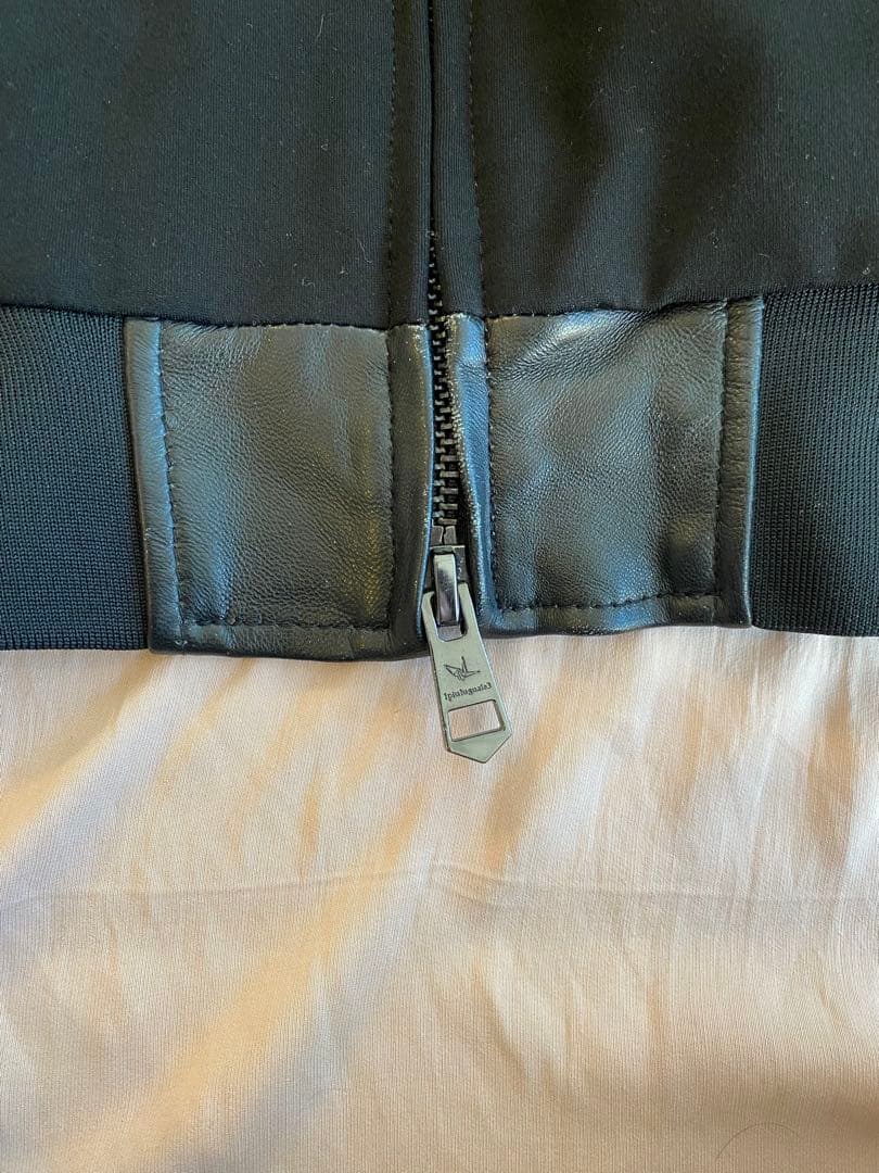 古*堂様 1piu1uguale3 レザー切替 スウェットパーカーセットアップ