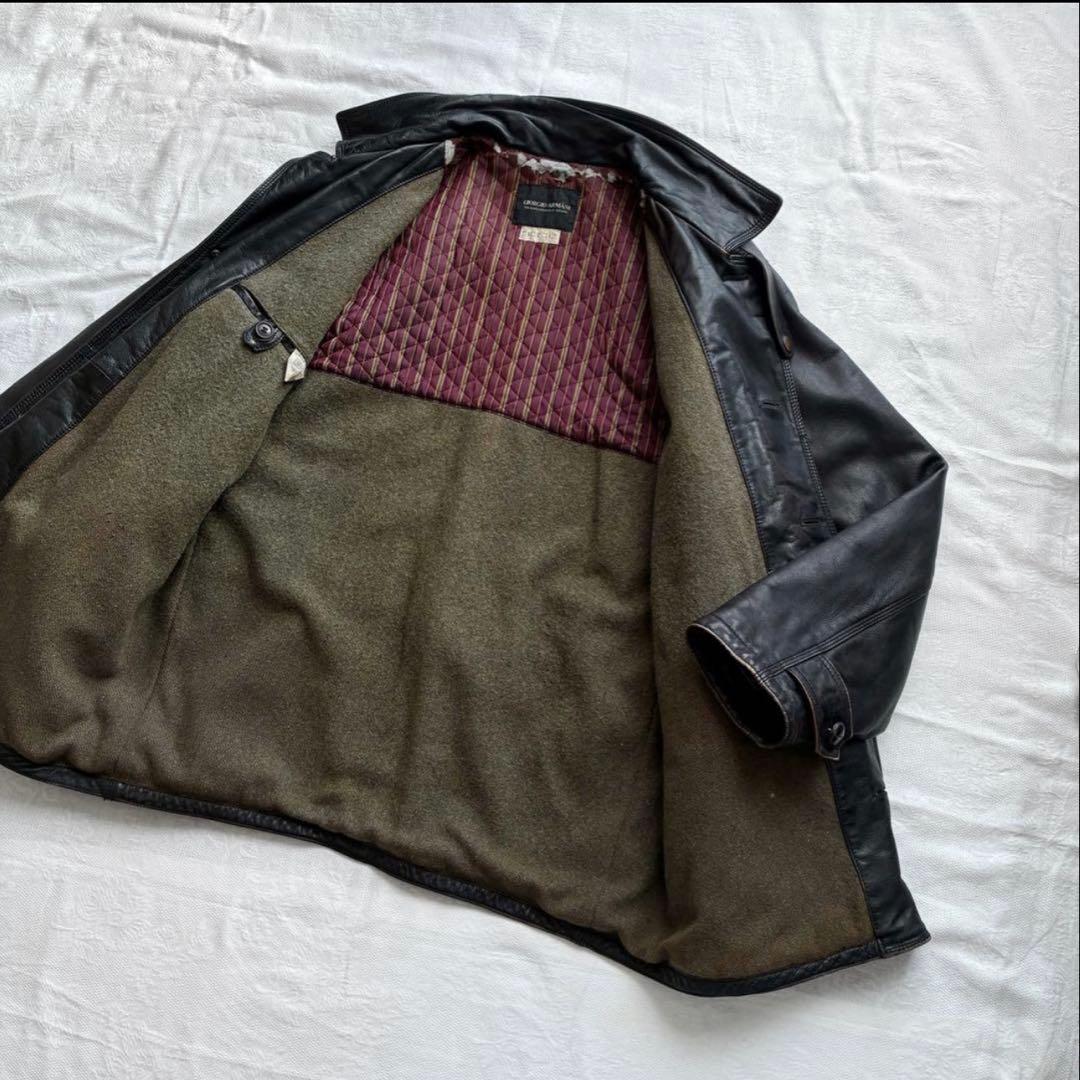 ジャケット・アウター archive 80s giorgio armani leather coat
